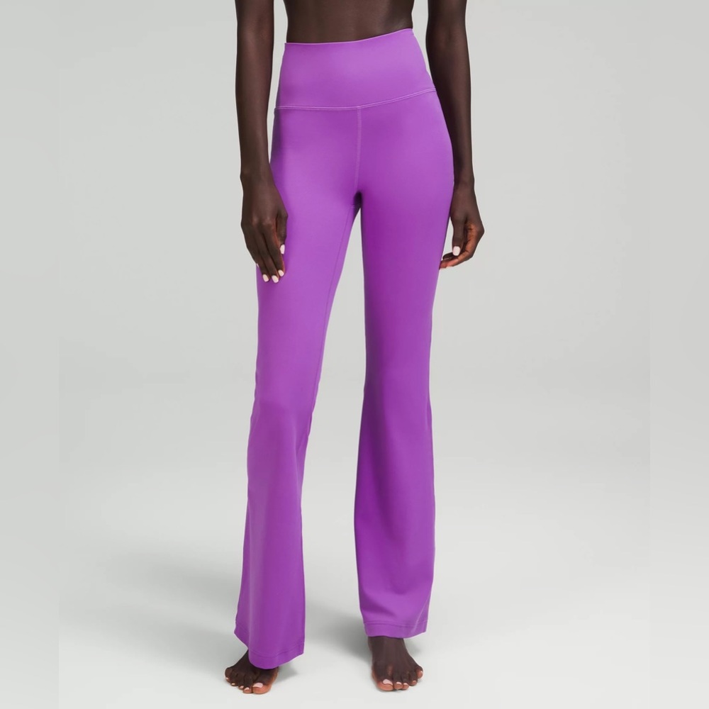 Groove high-rise flared pant in moonlit magenta